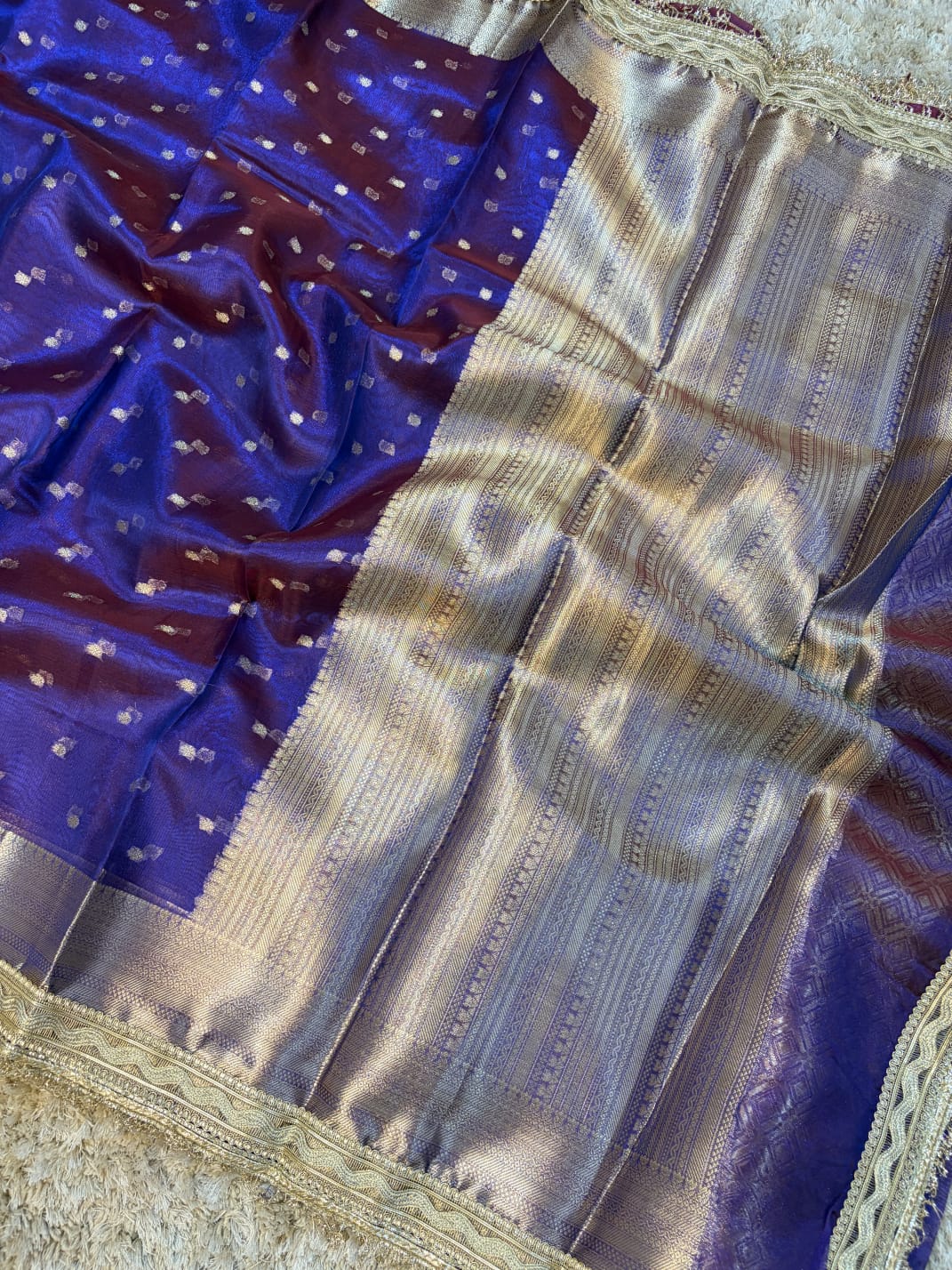 Banarasi Tissue Saree with Lace Work