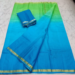 Pure Silk Kota Doria Plain Dyed Saree