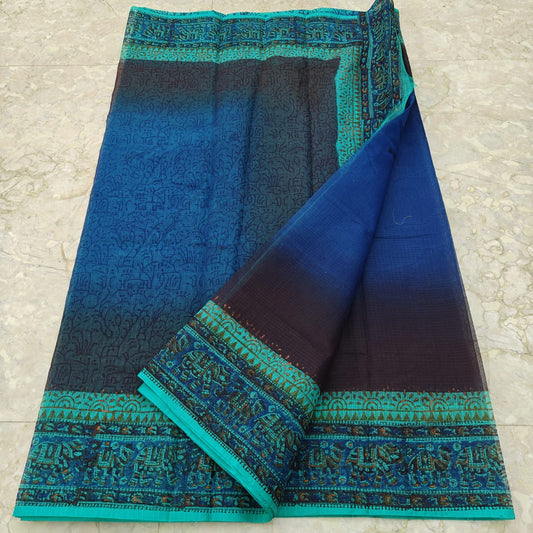 Cotton Kota Hand Block Print Saree