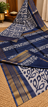 Exclusive Linen Maheshwari Saree