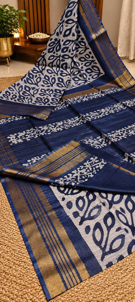 Exclusive Linen Maheshwari Saree