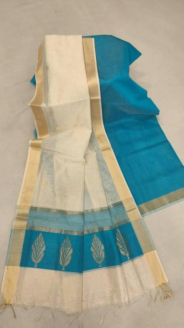 Handloom Maheshwari Soft Cotton Silk Saree