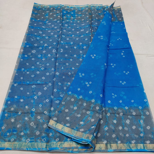 Pure Cotton Kota Doria Hand-Dyed Saree