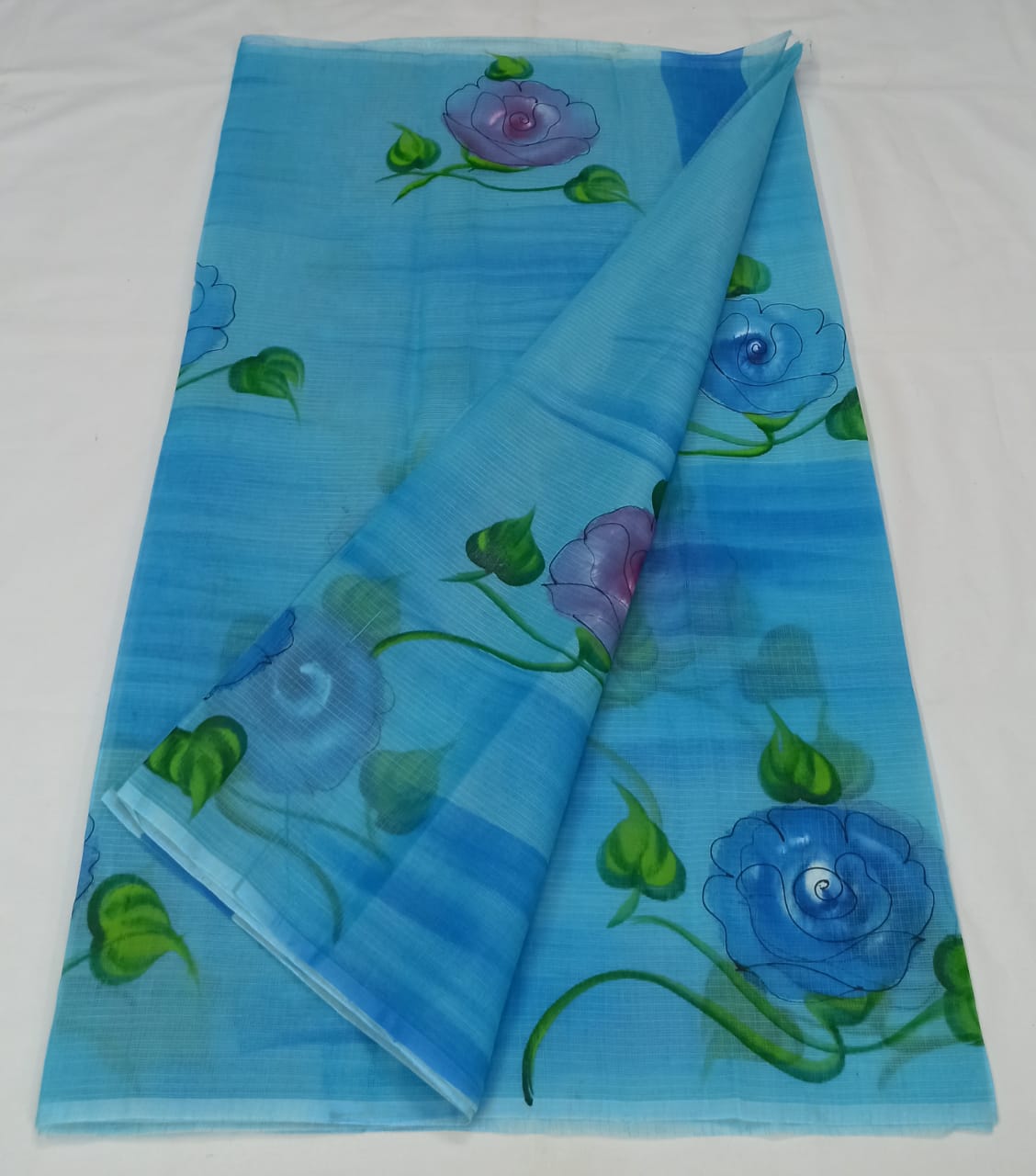 Kota Doria Hand Painting Saree