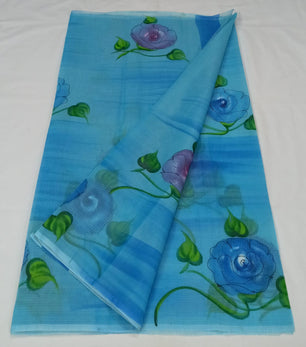 Kota Doria Hand Painting Saree