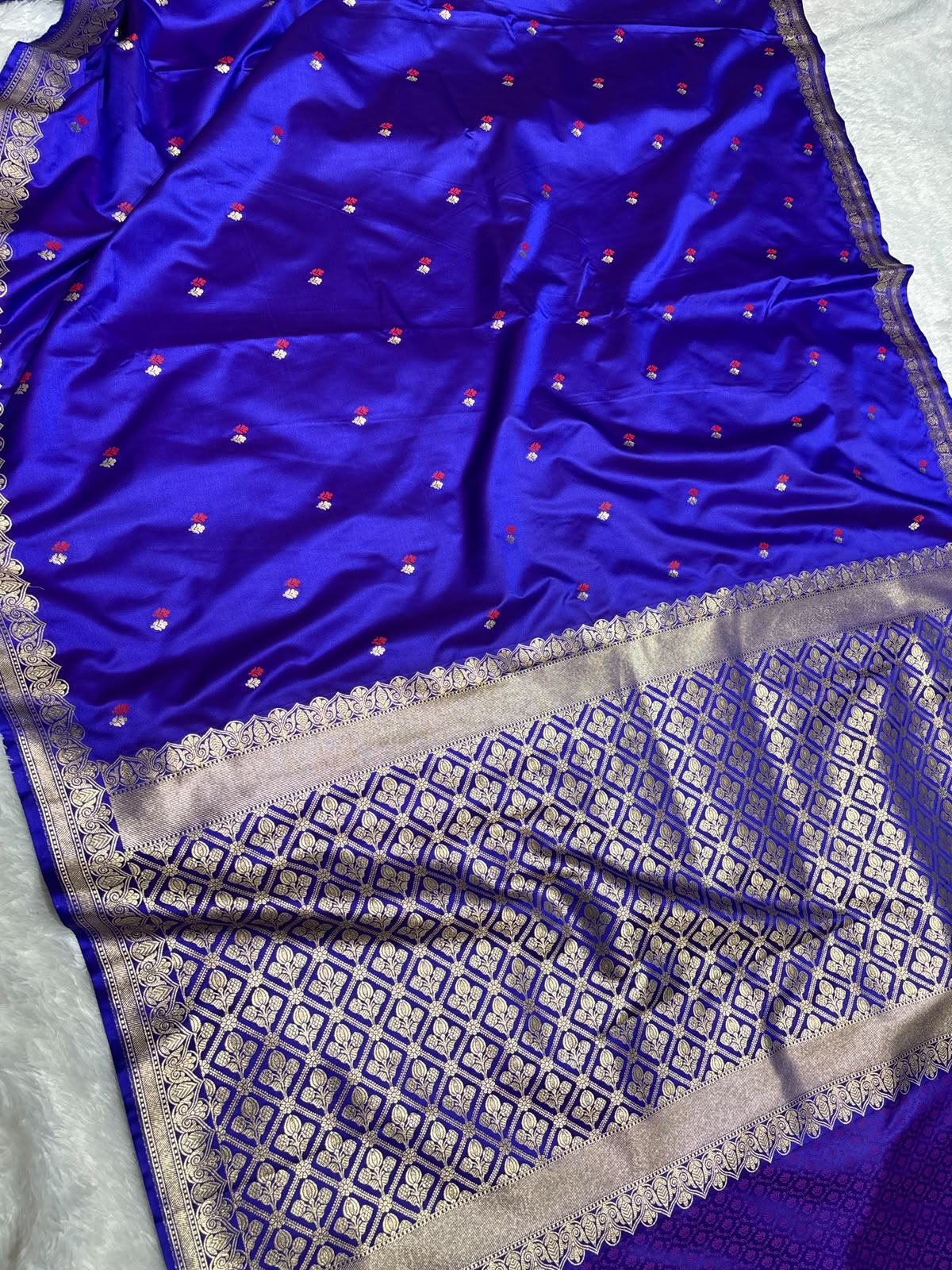 Mashru Silk Meenakari Saree