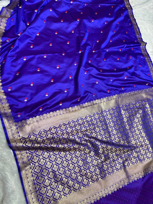 Mashru Silk Meenakari Saree