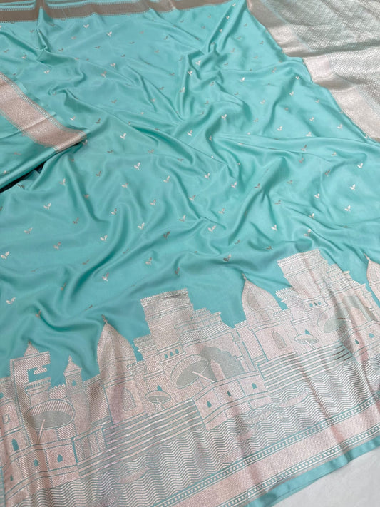 Mashru Katan Silk Ganga Ghat Saree