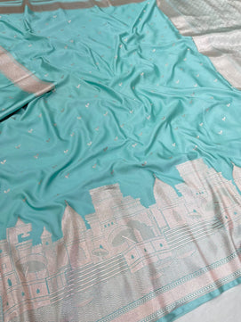 Mashru Katan Silk Ganga Ghat Saree