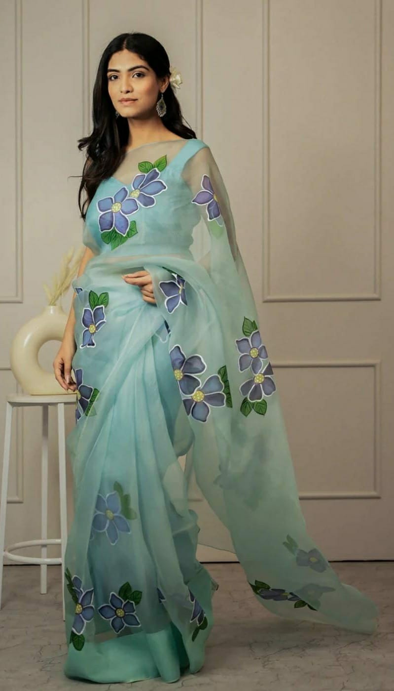 Pure Organza Silk Saree