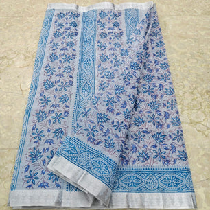 Cotton Kota Hand Block Printed Saree