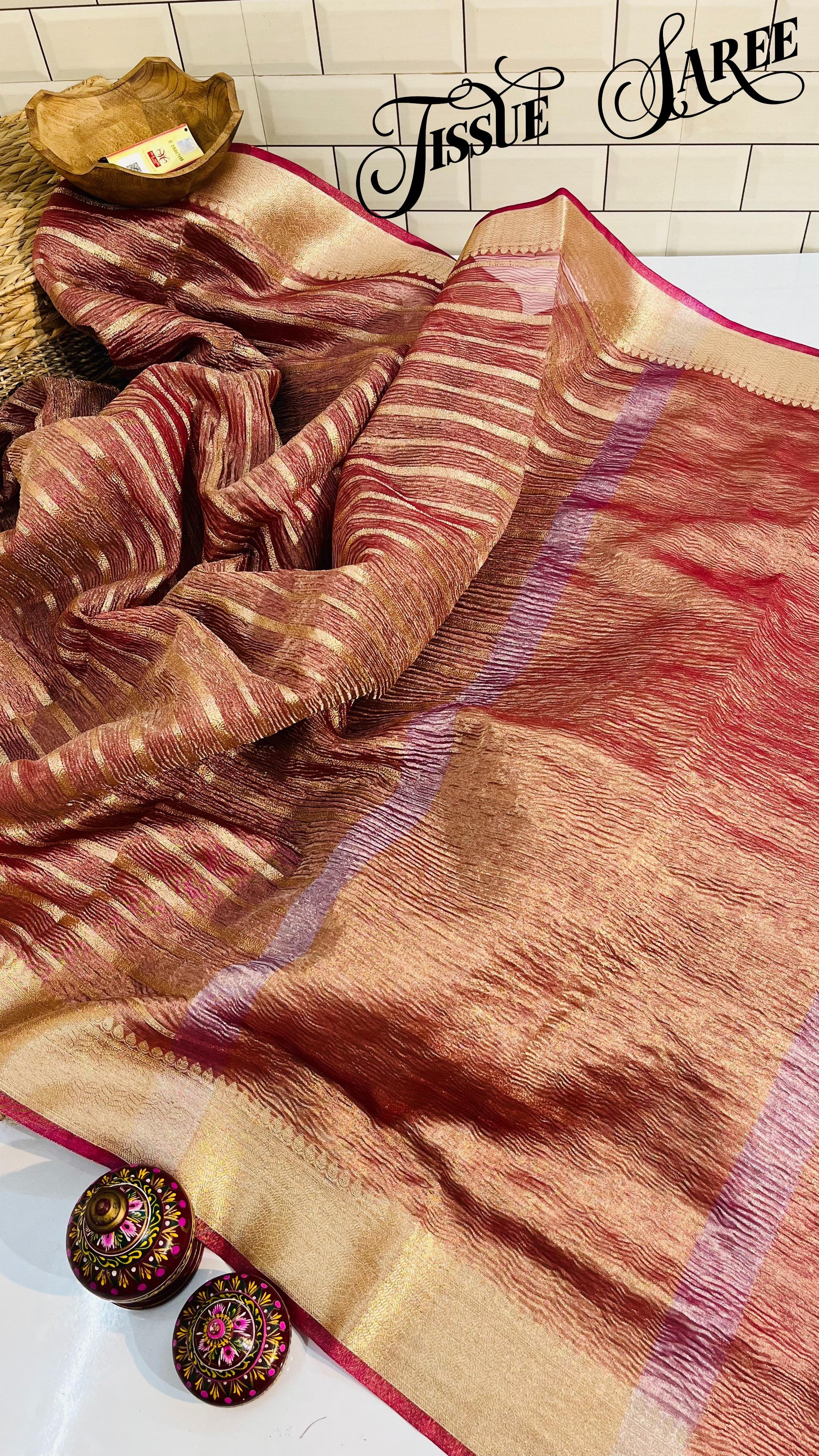 Crushed Tissue Saree