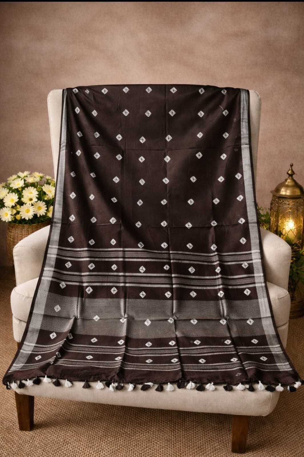 Premium Cotton Slub Shibori Saree