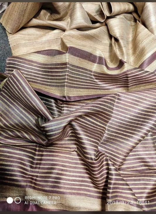 Tussar Ghicha Silk Saree