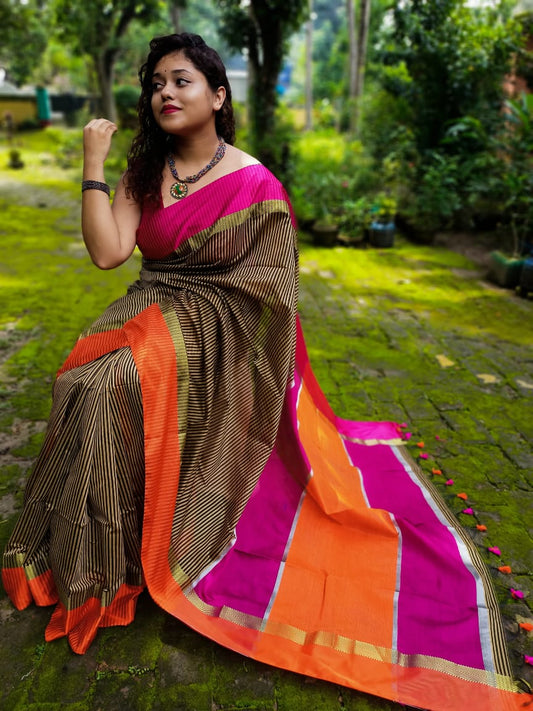Maheshwari Check Saree