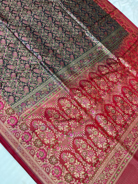 Banarasi Mashru Jamdani Silk Saree