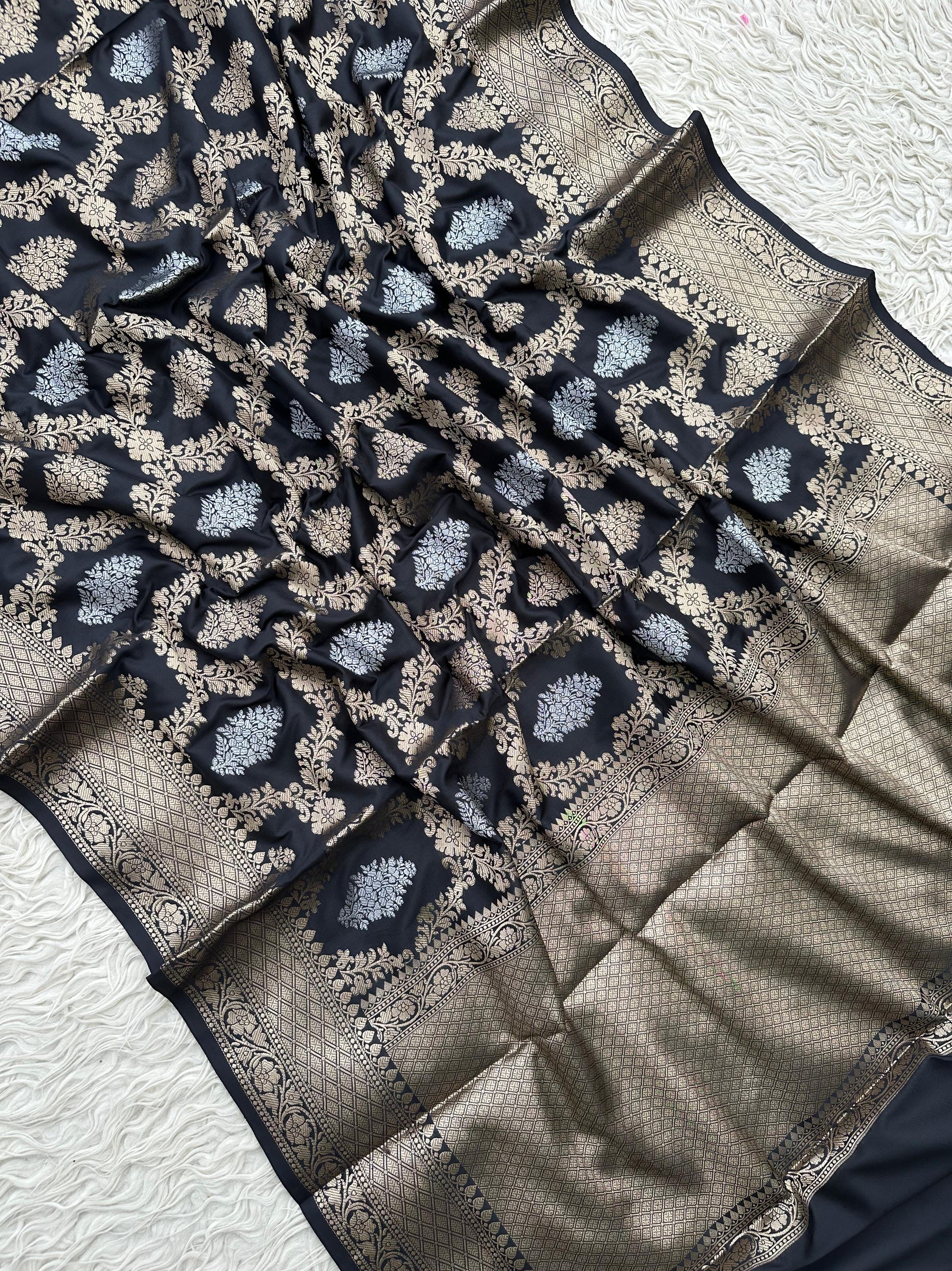 Classic Banarasi Katan Silk Saree with Rich Zari Weave