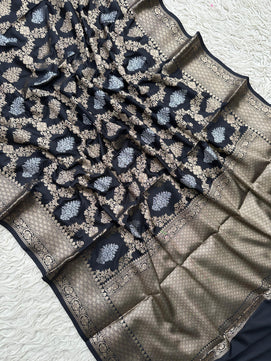 Classic Banarasi Katan Silk Saree with Rich Zari Weave