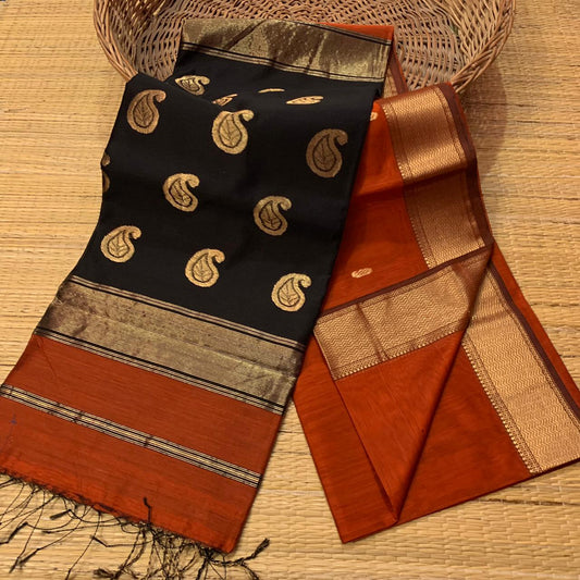 Handloom Maheshwari Mango Buta Saree