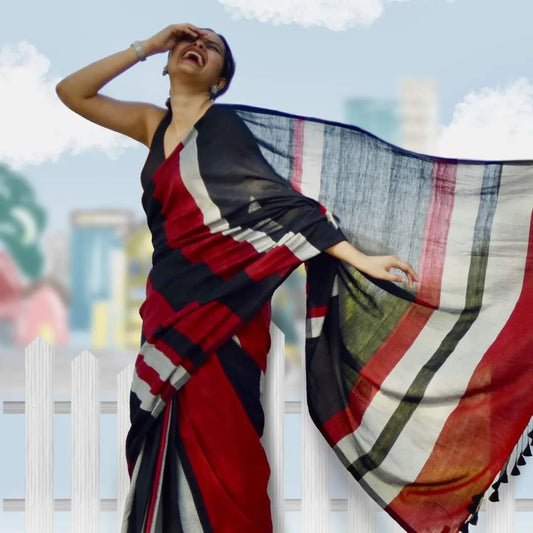 Elegant Sico Stripe Saree