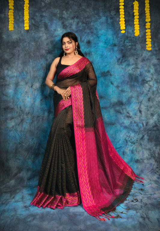 Handloom Kantha Stitch Saree