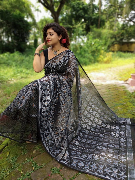 Copper Jalbandhi Saree