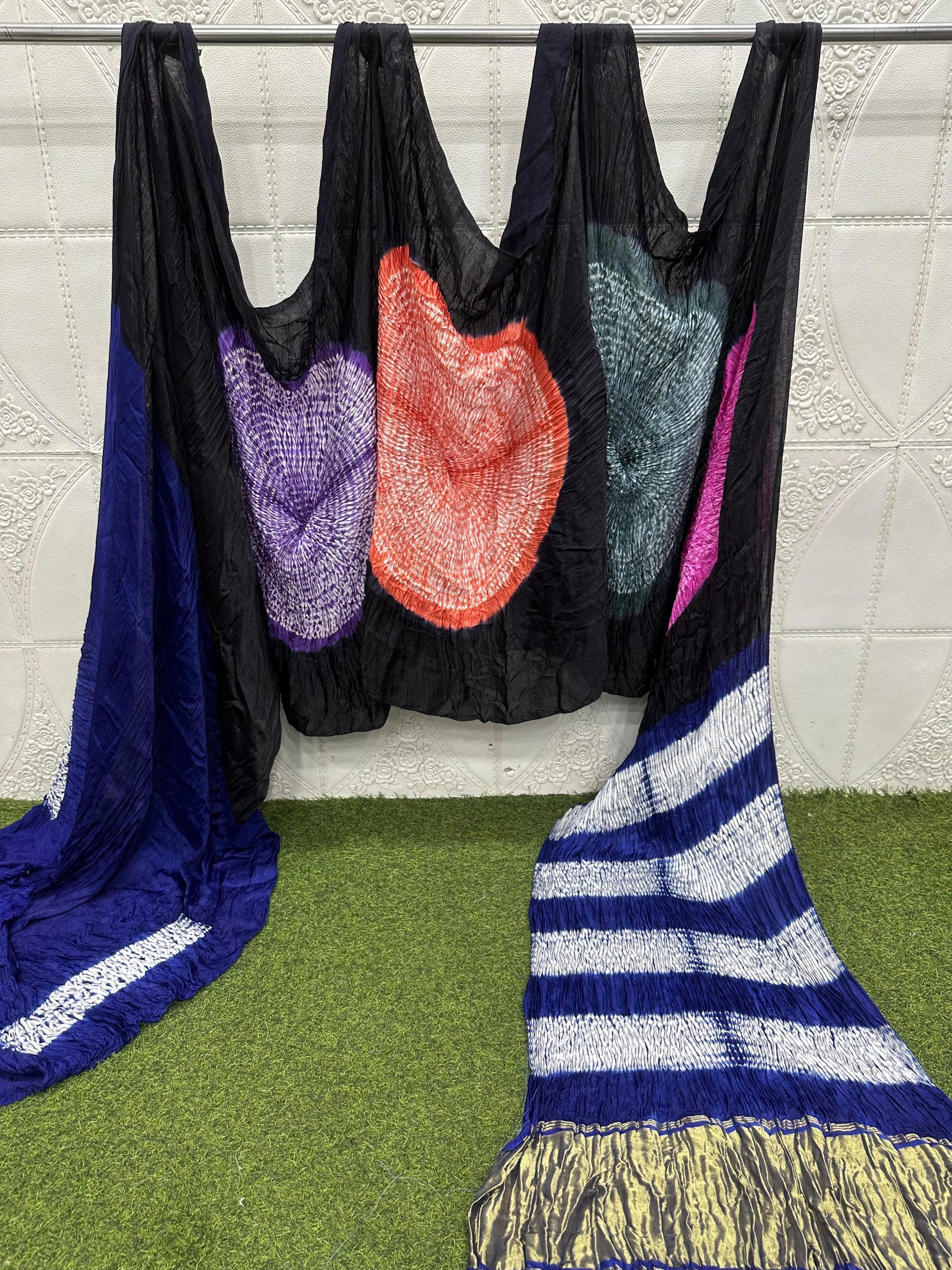 Hand Shibori Modal Silk Saree