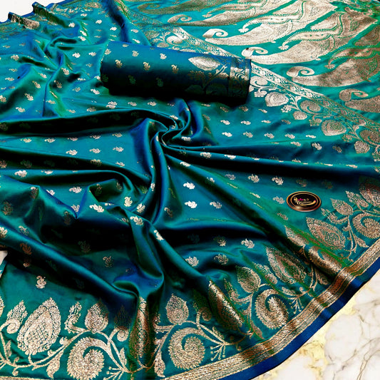 Premium Dual Tone Soft Katan Silk Saree