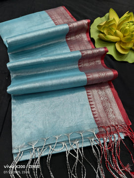 Traditional South Indian Border Tissue Cotton Saree