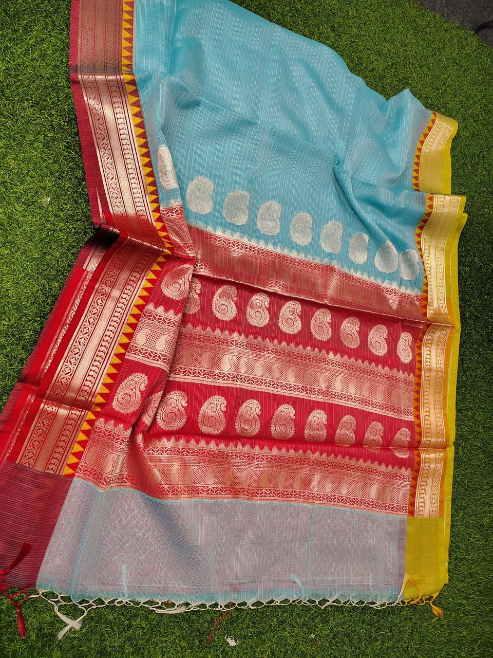 Exclusive Banarasi Kota Check Silk Saree