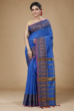 Handloom Pata Copper Zari Saree