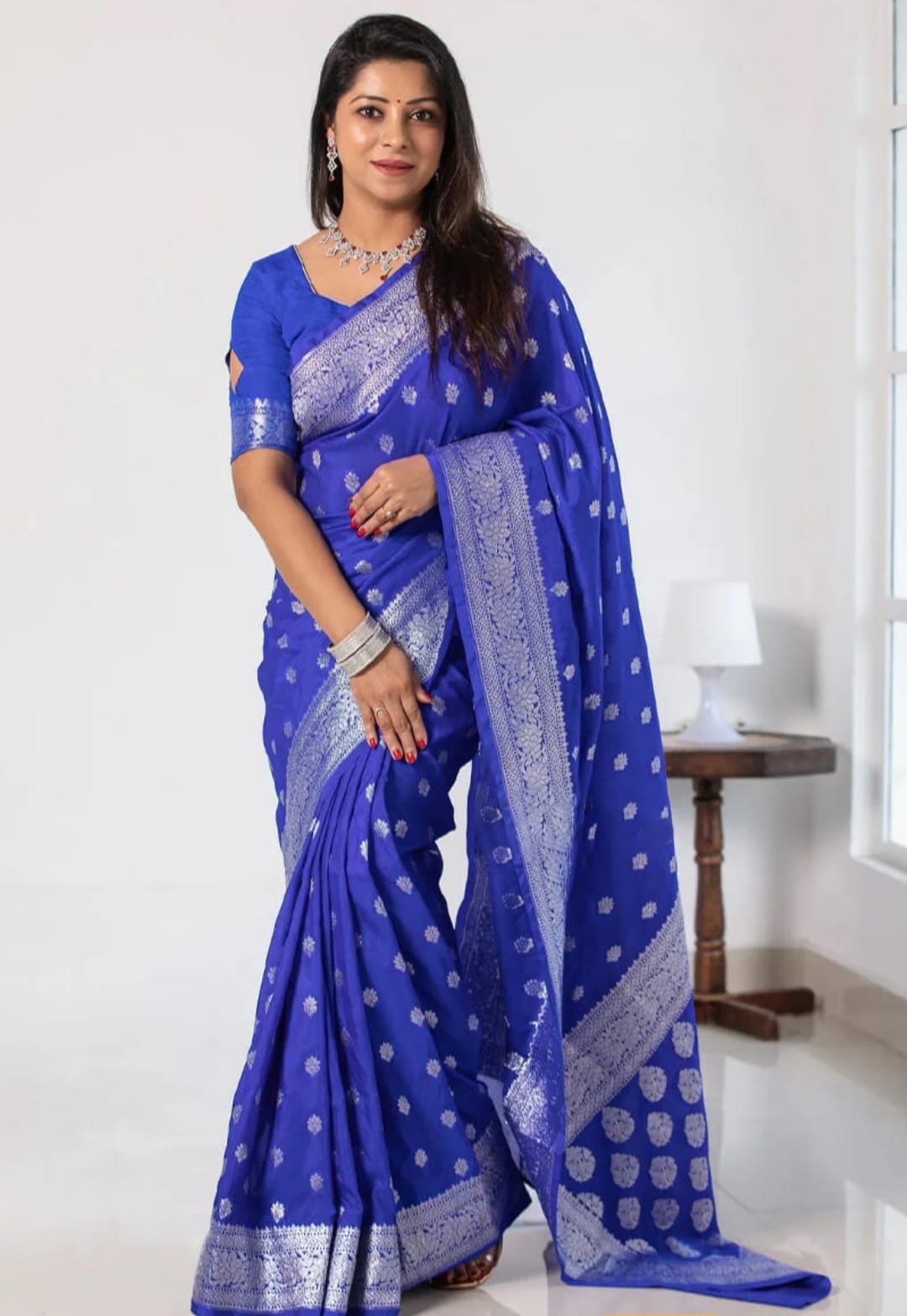 Banarasi Georgette Katan Handloom Silk Saree