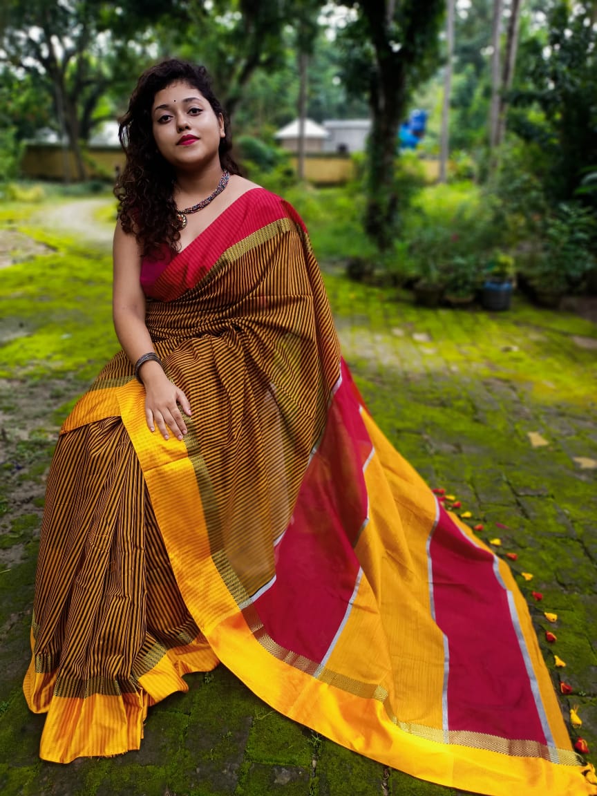 Maheshwari Check Saree