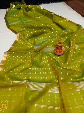 New Exclusive Organza Muslin Buti Saree