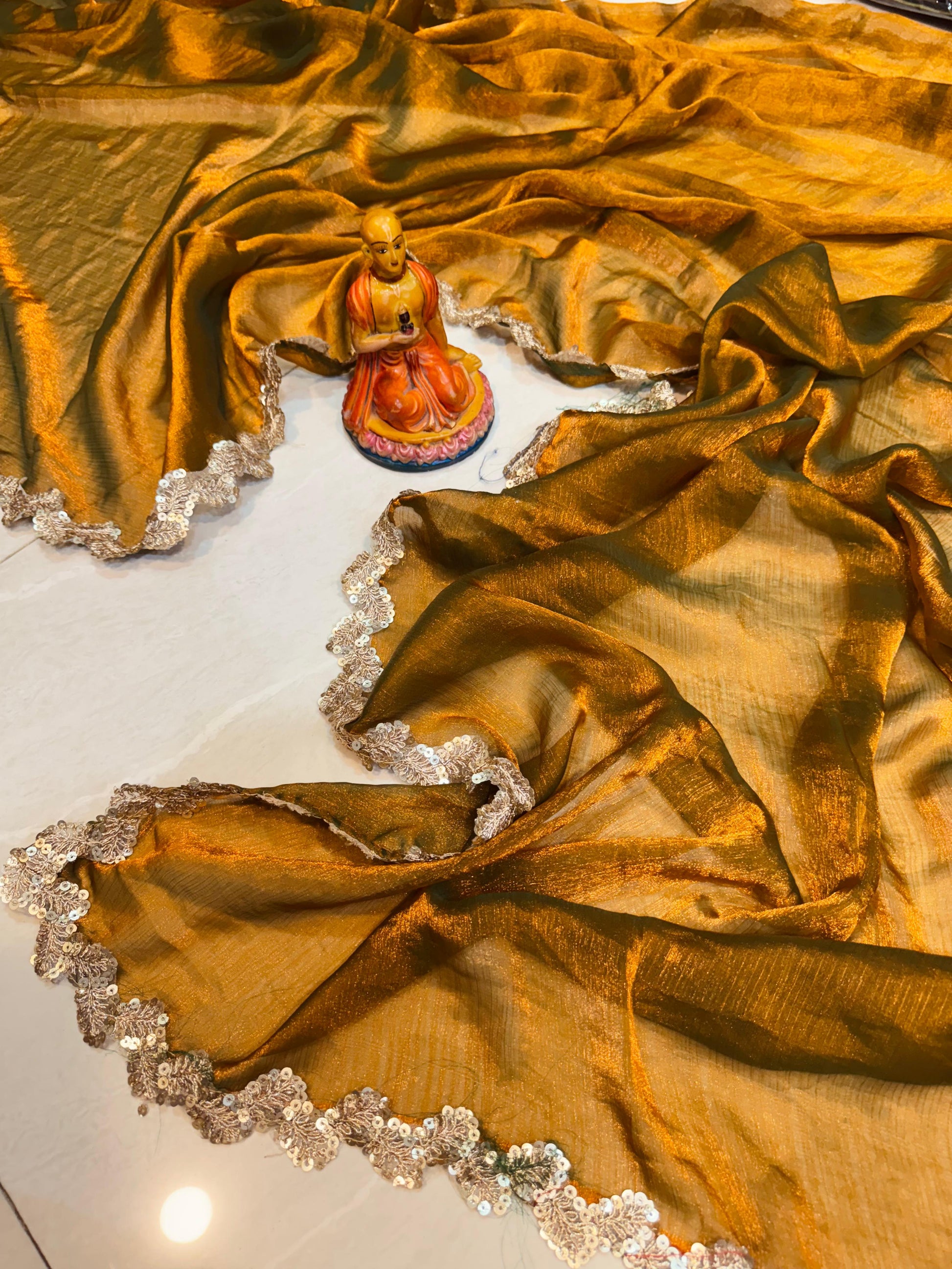 New Exclusive Tissue Saree with Soft Glossy Finish