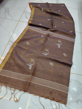 Exclusive Tissue Linen Jamdani Saree