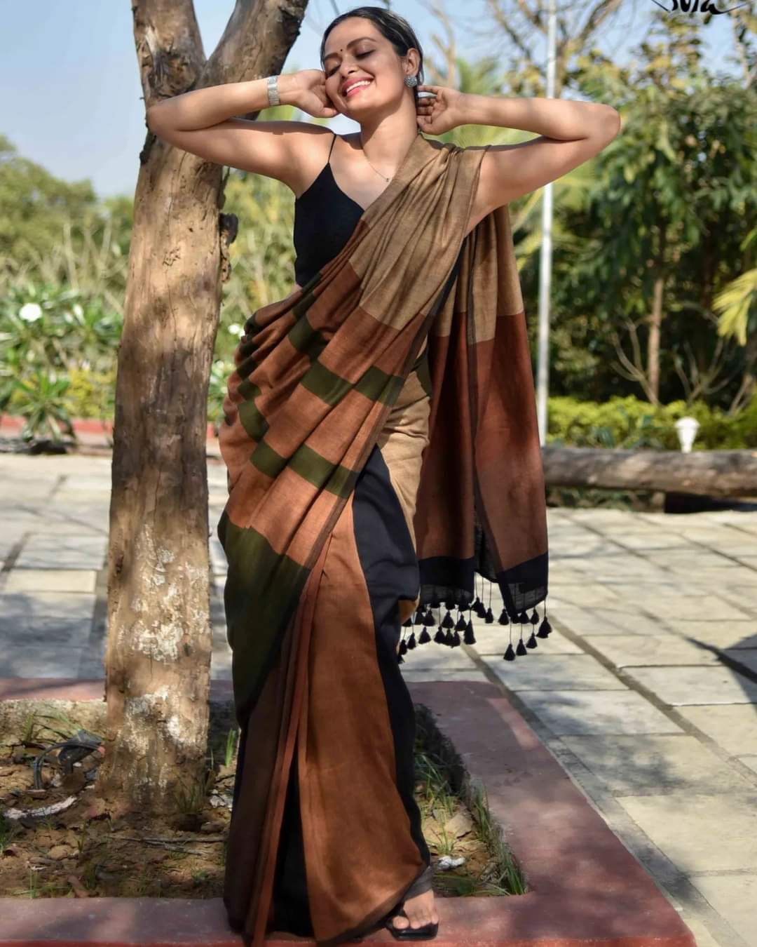 Elegant Sico Stripe Saree