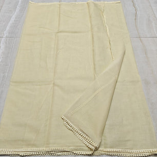 Kota Doria Saree with Crochet Lace