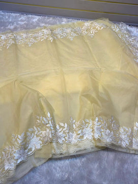 Kora Organza Embroidery Work Saree