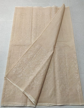 Kota Doria Pure Cotton Self Embroidery Saree