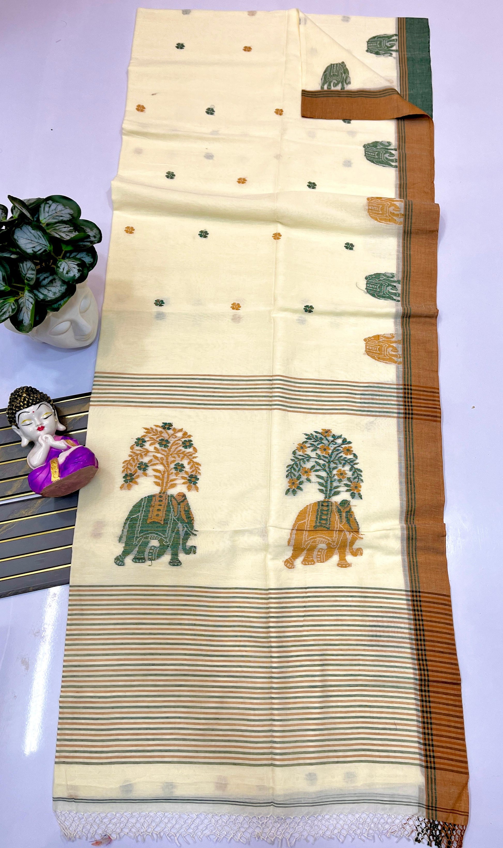 Pure Cotton Handwoven Saree