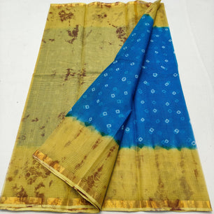 Pure Cotton Kota Doria Hand-Dyed Saree