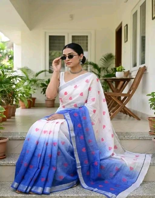 Exclusive Linen Saree