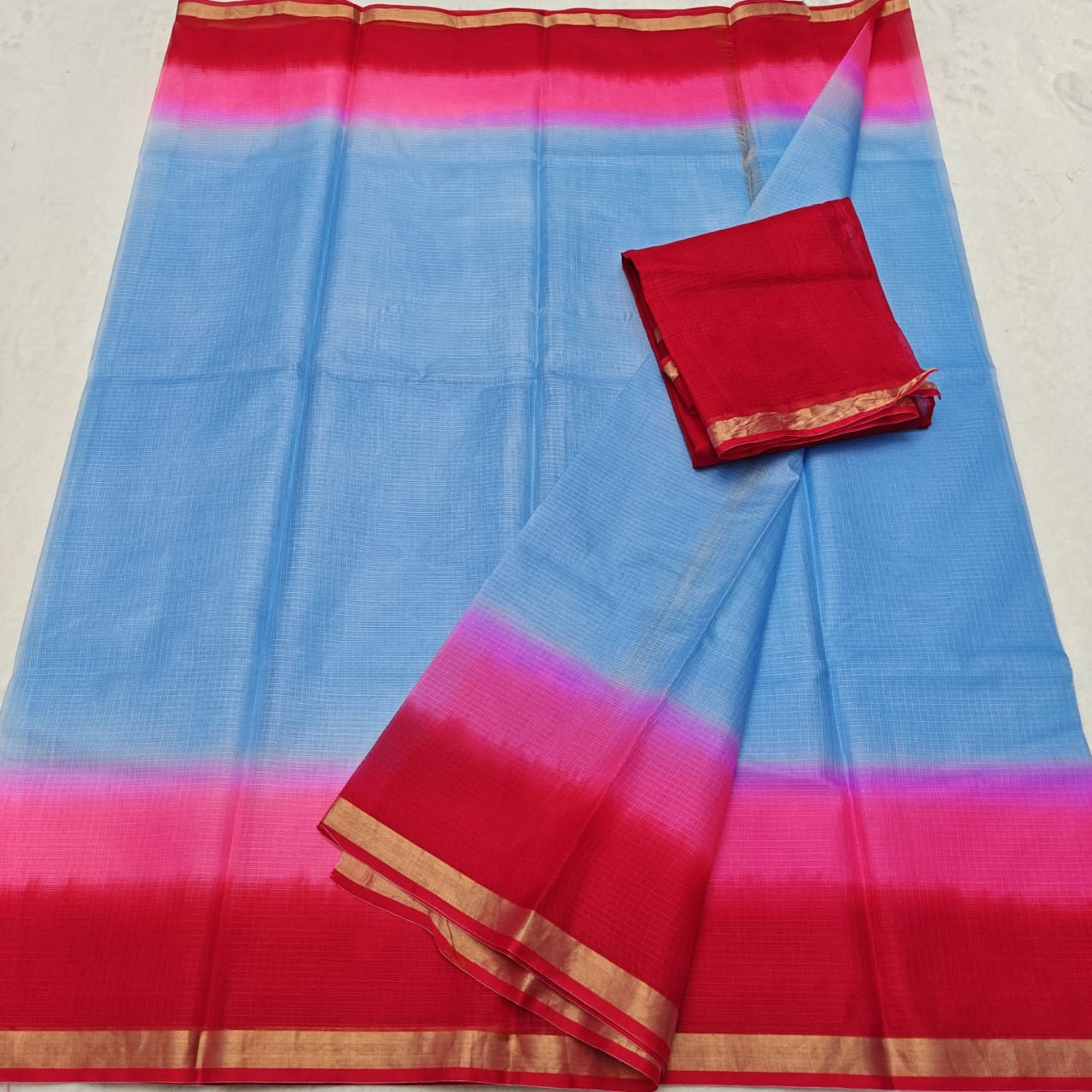 Kota Doria Pure Silk Saree