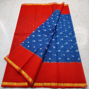 Pure Cotton Kota Doria Hand-Dyed Saree
