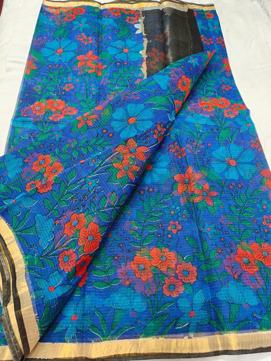 Pure Kota Doria Saree with Zari Border