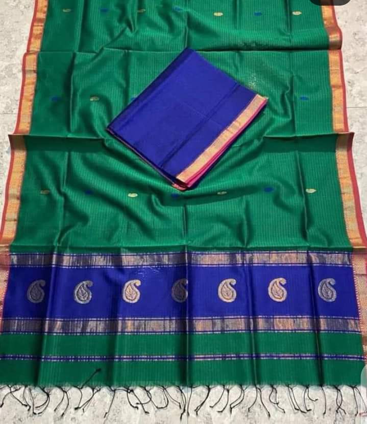 Handloom Maheshwari Soft Silk Cotton Saree