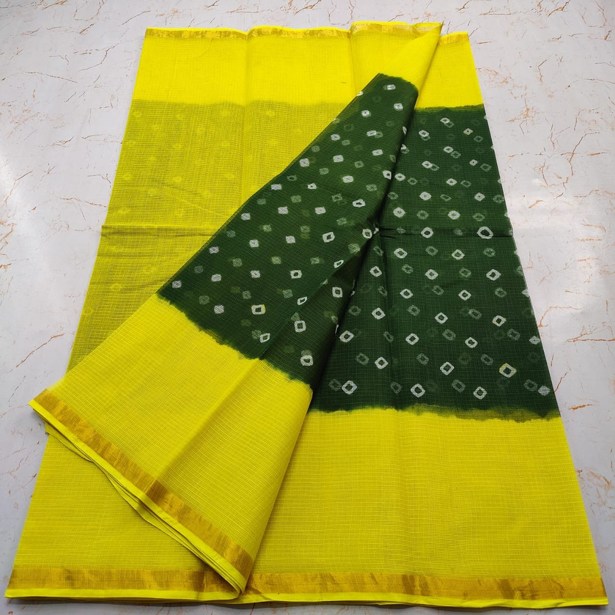 Pure Cotton Kota Doria Hand-Dyed Saree