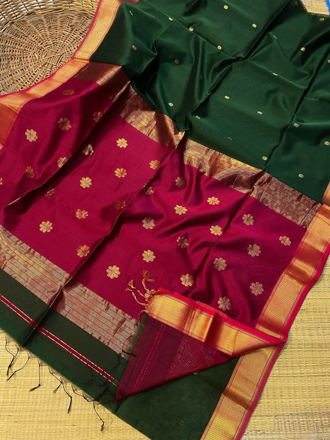Maheshwari Cotton Silk Saree