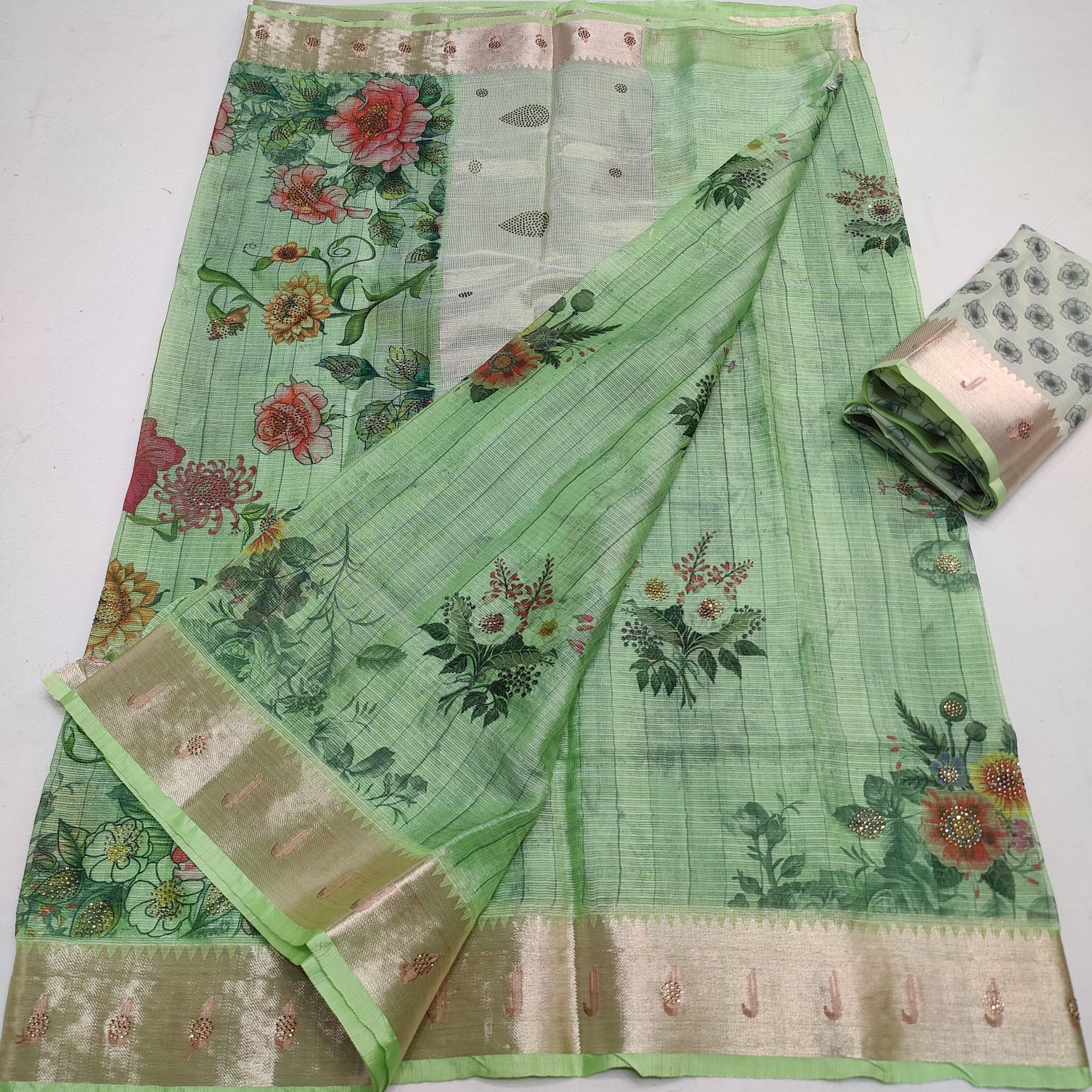 Kota Doria Soft Silk Saree